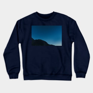 Starry night sky in the mountains Crewneck Sweatshirt